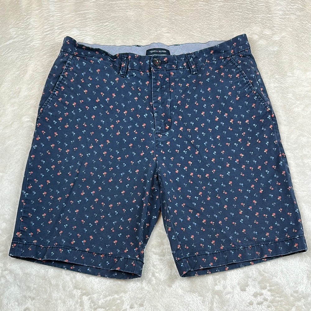 Tommy Hilfiger Blue Flat Front Lightweight Shorts